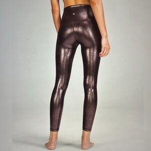Lululemon Align High-Rise Foil Metallic French Press Brown 25" inseam womens 12
